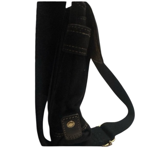 Fossil Long Live Vintage 1953 Black Denim Crossbody - Picture 14 of 16